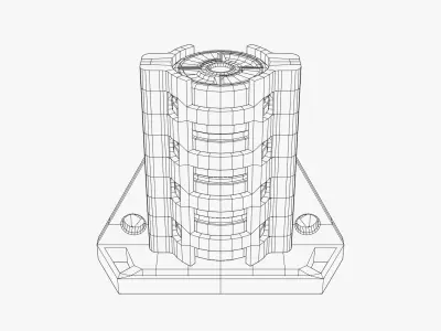 Scifi Industrial Prop Low-poly 3D model
