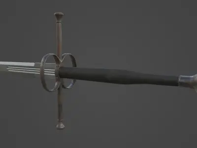 Two-handed Sword - Gameready Asset Low-poly 3D model
