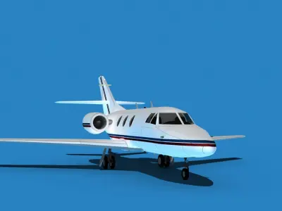 Dassault Falcon 10 V02 3D model