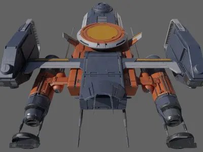cargo spacecraft 3D model