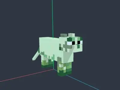 GreenCatYeet minecraft cat 3D model