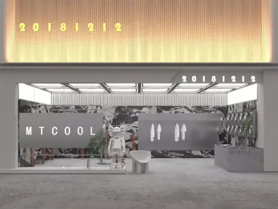 Shoe store interior 3D model purchase