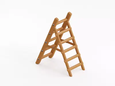 Wooden Ladder Low-poly 3D model buy