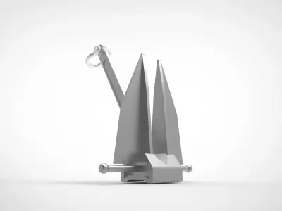 Stockless Anchor 3D model