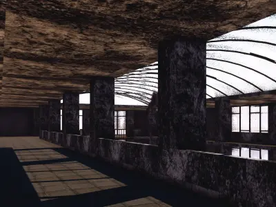 ABANDONED BUILDING Low-poly 3D model purchase