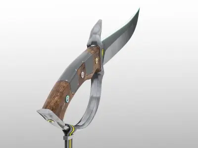 Champagne Saber Low-poly 3D model