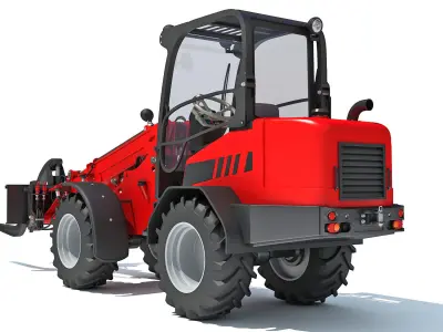 Telehandler Forklift 3D model buy