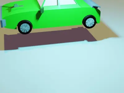 Low Poly Cars  made with blender Low-poly 3D model