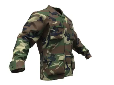 BDU-Battle Dress Uniform Jacket - Marvelous Designer  3D model