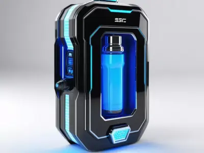 Futuristic SciFi Energy Container Module 3D model