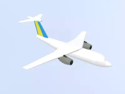 Fictional aircraft An-74-300TK Inspired series 3D model 3D model