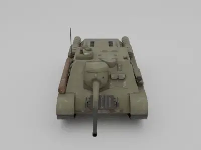 SU-85 Tank Destroyer Low-poly 3D model