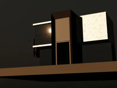 Modern house Free low-poly 3D model purchase