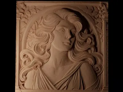 The White Lady CNC 3d Print High Relief Sand Casting 3D print model