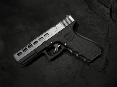 Glock 17 Low-poly 3D model 4