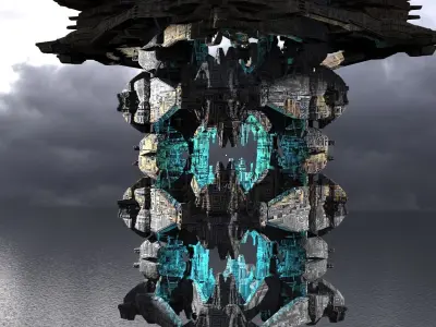 Loki Tower cube Sci-Fi kit bash Kit bash 2  3D model