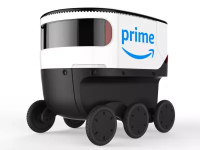 Delivery Robot White 3D model