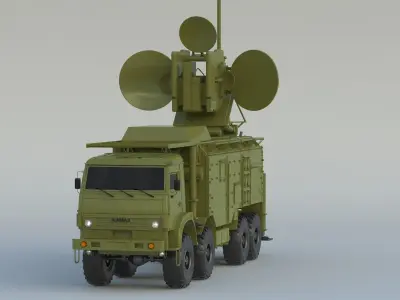 Krasukha Electronic Warfare System 3D model