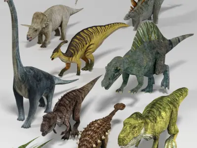 Dinosaur Pack 3D model purchase