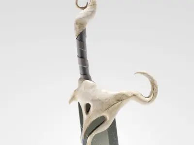 White Oak Sword Low-poly 3D model