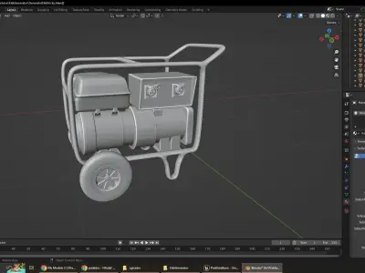 Electric Generator  Low-poly 3D model