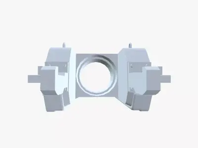 Bearing Chock Low-poly 3D model
