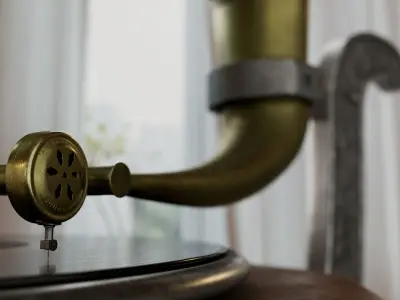 Gramophone 3D model 7