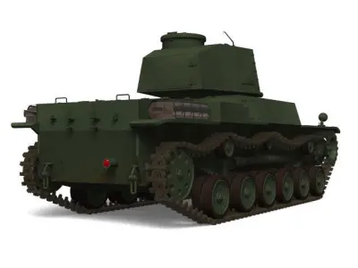 Type2 Artillery tank Ho i 3D model