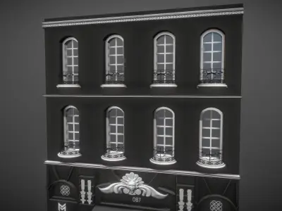 Store Front - Architecture - Low Poly - Game Ready - Work Sample Low-poly 3D model