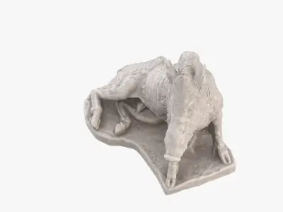 Marble Porcellino Statue 3D model