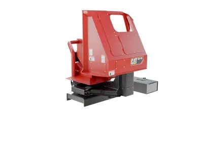 CAT DLK 426 Pull-Through Delimber Trailer-Mounted Low-poly 3D model
