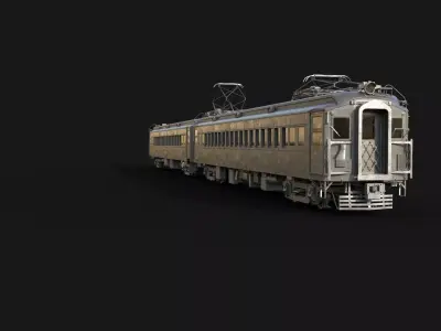 Illinois Central Electric Multiple Unit Low-poly 3D model
