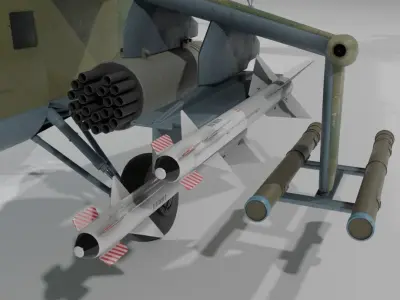 Mil Mi-24V Hind Free 3D model