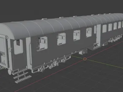 H0 1-87 scale Umbauwagen AB4yg 1st and 2nd class 3D print model