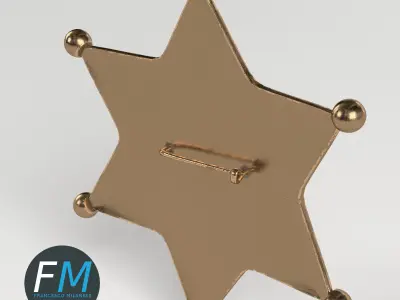 Sheriff Badge 3D model purchase