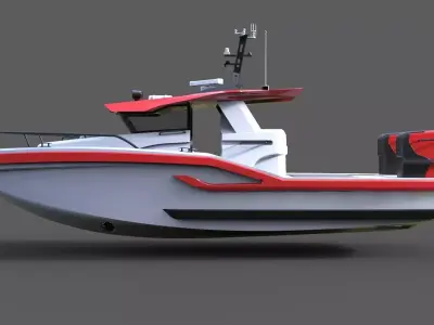 Speedboat lifeboat rescue 3D print model
