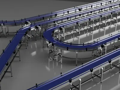 Conveyor Belt Bundle 3D Model 3D model