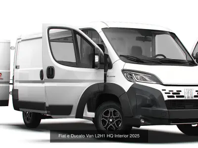 Stellantis Electric Panel  Van HQ Interior L2H1 2025  3D Model Pack