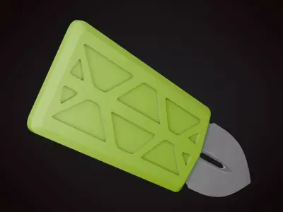 Knife 2 E Low-poly 3D model