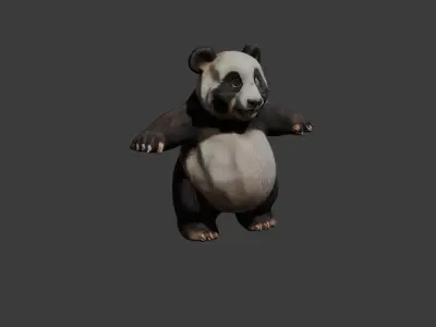 Panda 3d model free download Free low-poly 3D model