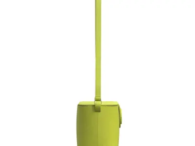 Yellow Leather Camera Bag 3D model