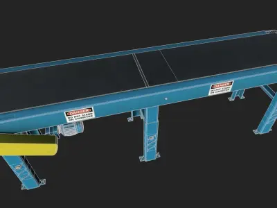 Belt Conveyor Low-poly 3D model