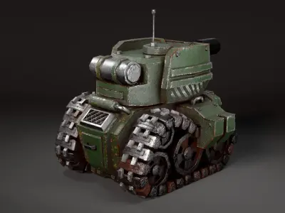 stylized tank Low-poly 3D model from CGTrader