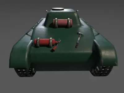 Tank WW2 Low-poly 3D model