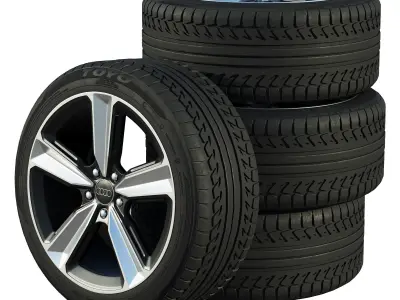 Audi wheels 3D model by zifir3d