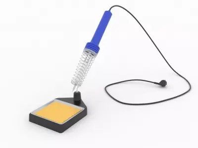 Soldering iron Low-poly 3D model purchase
