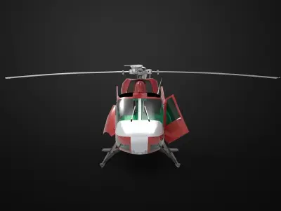 MBB Kawasaki BK 117 3D model