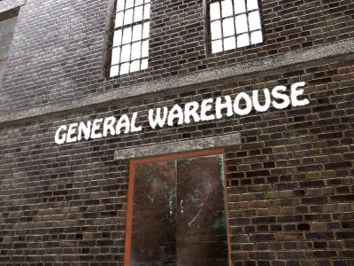 Old warehouse Low-poly 3D model purchase