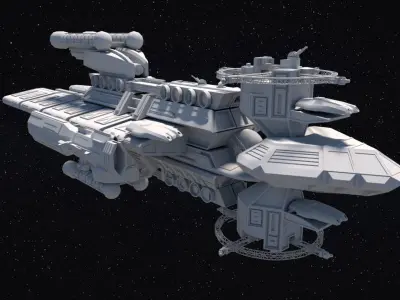 Sci-fi Space Craft Galactic 3D model