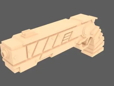 Scifi Gun GR02 3D Model Low-poly 3D model